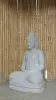 Product image 3 of the product “Seated Buddha made of Riverstone in Dhyana position - gesture of meditation, H.102,5 cm, natural. ”